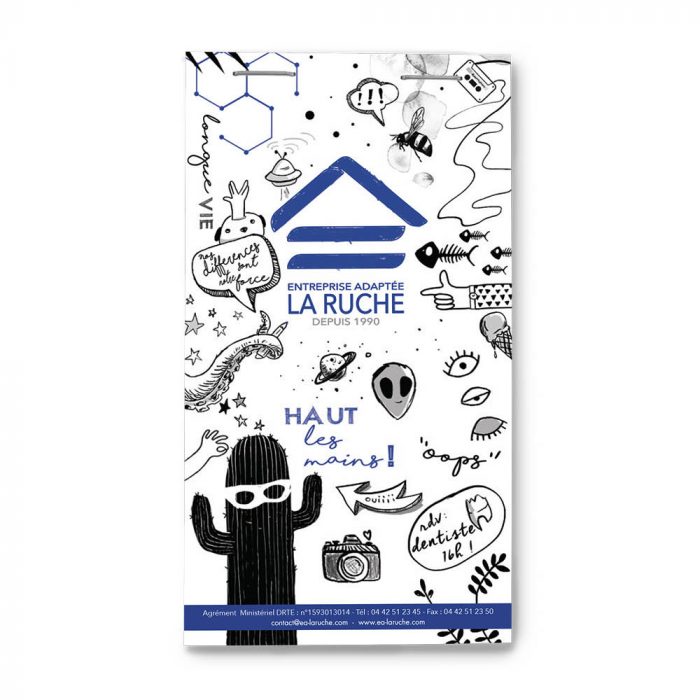 Mini bloc note couverture fun