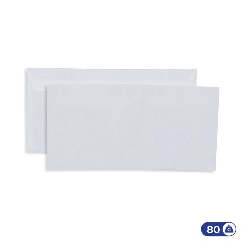 Enveloppes blanches 110x220 mm - 80g - sans fenêtre