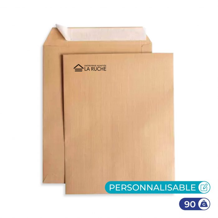 Enveloppes kraft personnalisables – 90g – auto-adhésives