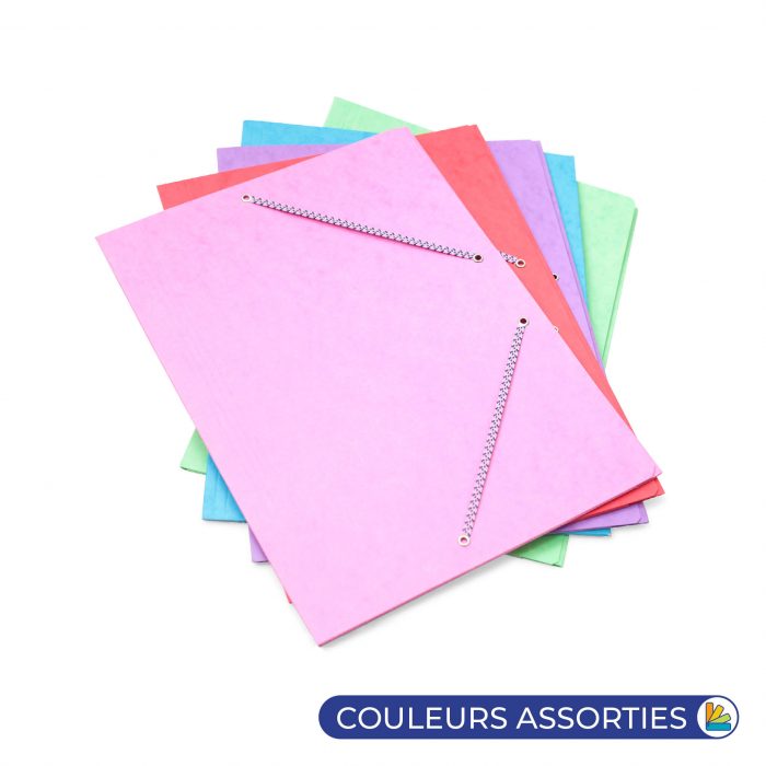 Chemise 3 rabats élastique couleurs assorties