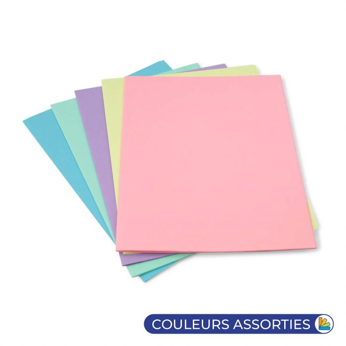 Chemise dossier couleurs assorties