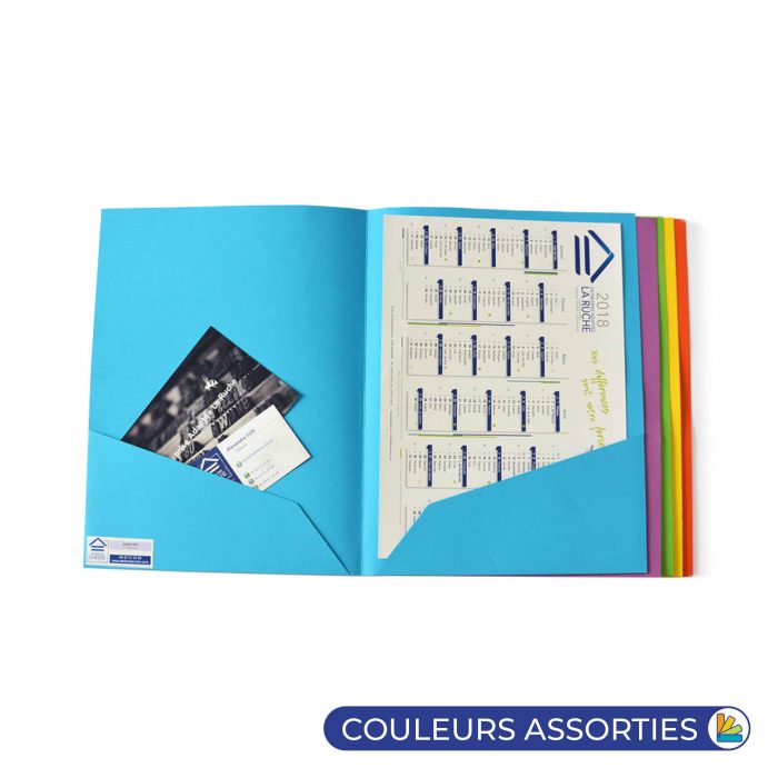 Chemise double poche couleurs assorties
